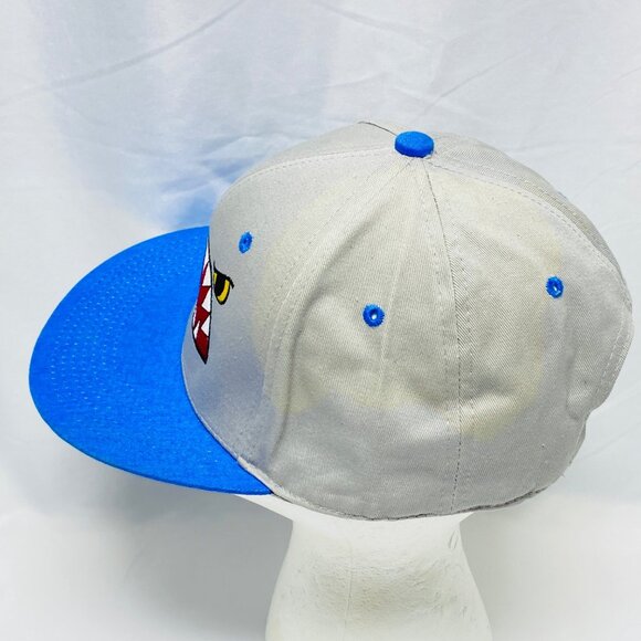 City Hunter USA Hat Gray & Blue Shark Adjustable Snapback Trucker Cap - Picture 9 of 11